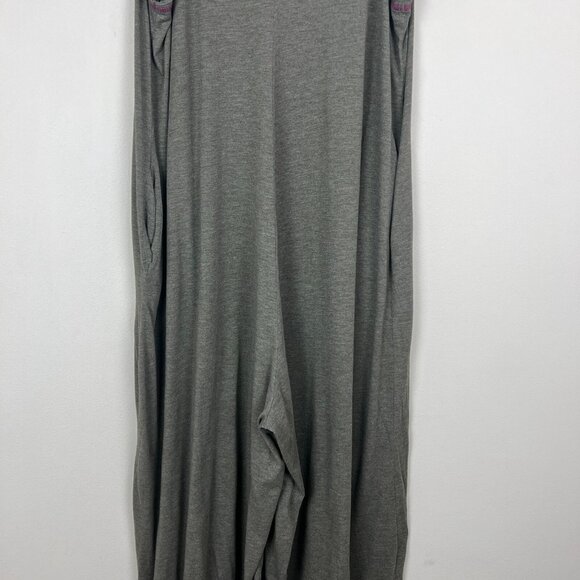 Natural Life jumpsuit Womens One Size Gray Green Wide Leg V-neck Pockets Comfy - Picture 7 of 15